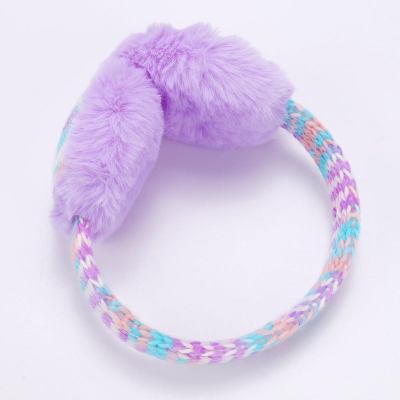 BUTITNOW Winter Knit EarMuffs for Kids Warm Furry Girls Ear Muffs Plush Toddler Ear Warmers Outdoor Ear Covers - Image 4